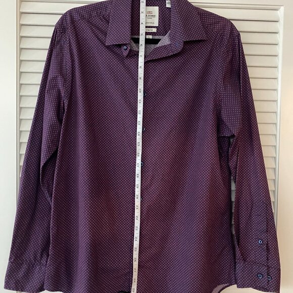 Ben Sherman Button Down Shirt, Maroon, Size L - Picture 4 of 4